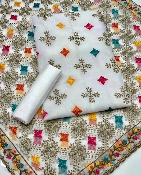 3pc Gul Ahmed Lawn Fully Embroided Dress