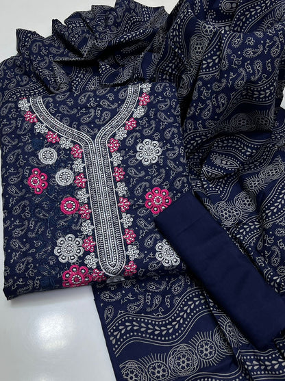 4PC winter Lilan Embroidery Dress