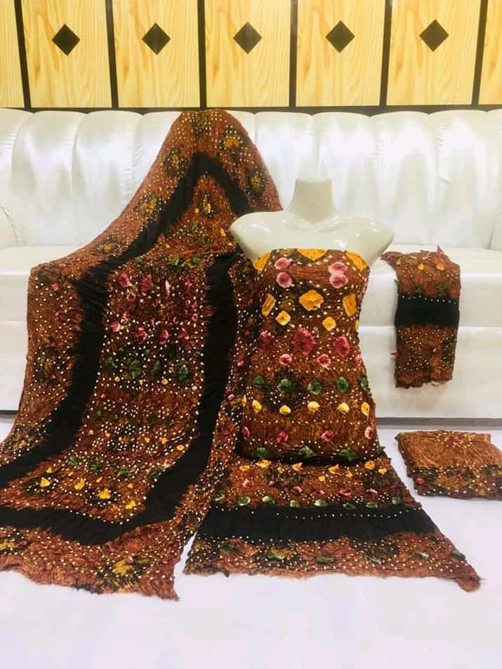 3pc Winter Linen Dress Brown