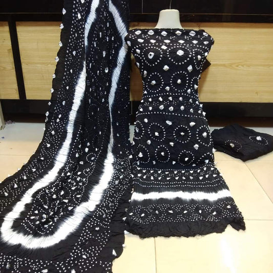 3pc Winter Linen Dress Black