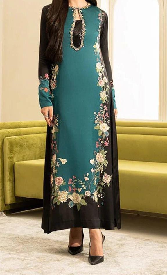 3pc Winter Shamoze Silk Dress Black/Zinc