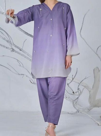 3pc Winter Shamoze Silk Dress Light Purple