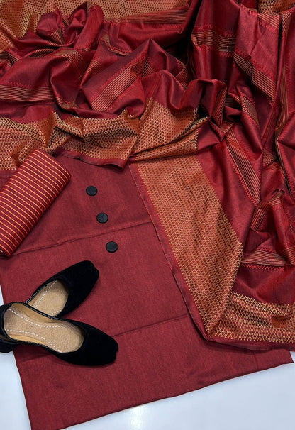 4PC Wool Shawl Dress (Khussa Gift)