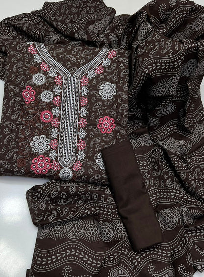 4PC winter Lilan Embroidery Dress