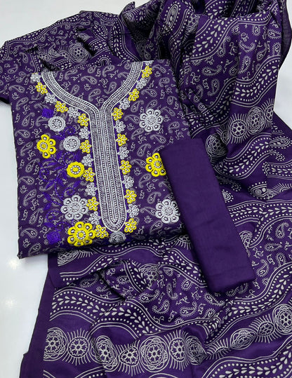 4PC winter Lilan Embroidery Dress